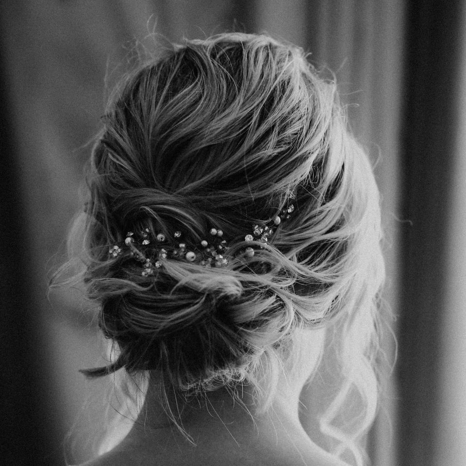 Updo black and white