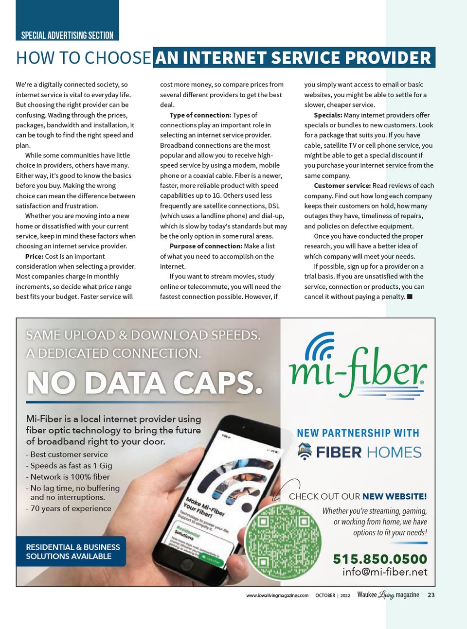 Internet service provider waukee oct 23