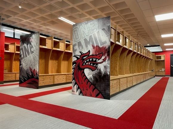 Cortland locker room after