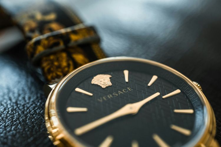 Designer watch close up