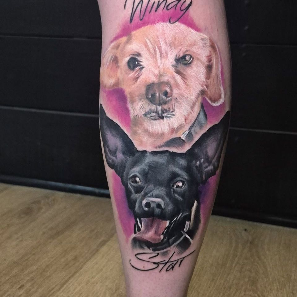 Velvet razor tattoo dogs