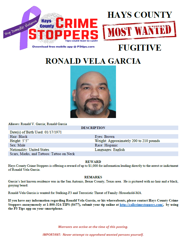 Garcia most wanted poster