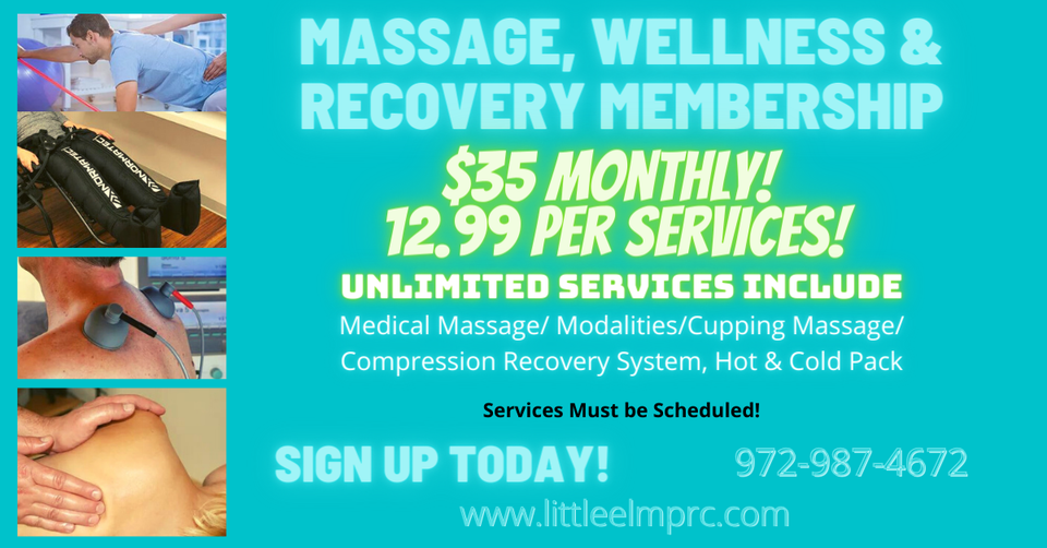 Massage  wellness   recovery membership