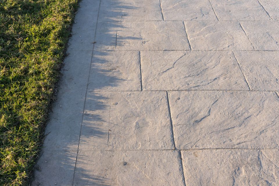 Stamped concrete path in Middleton, ID