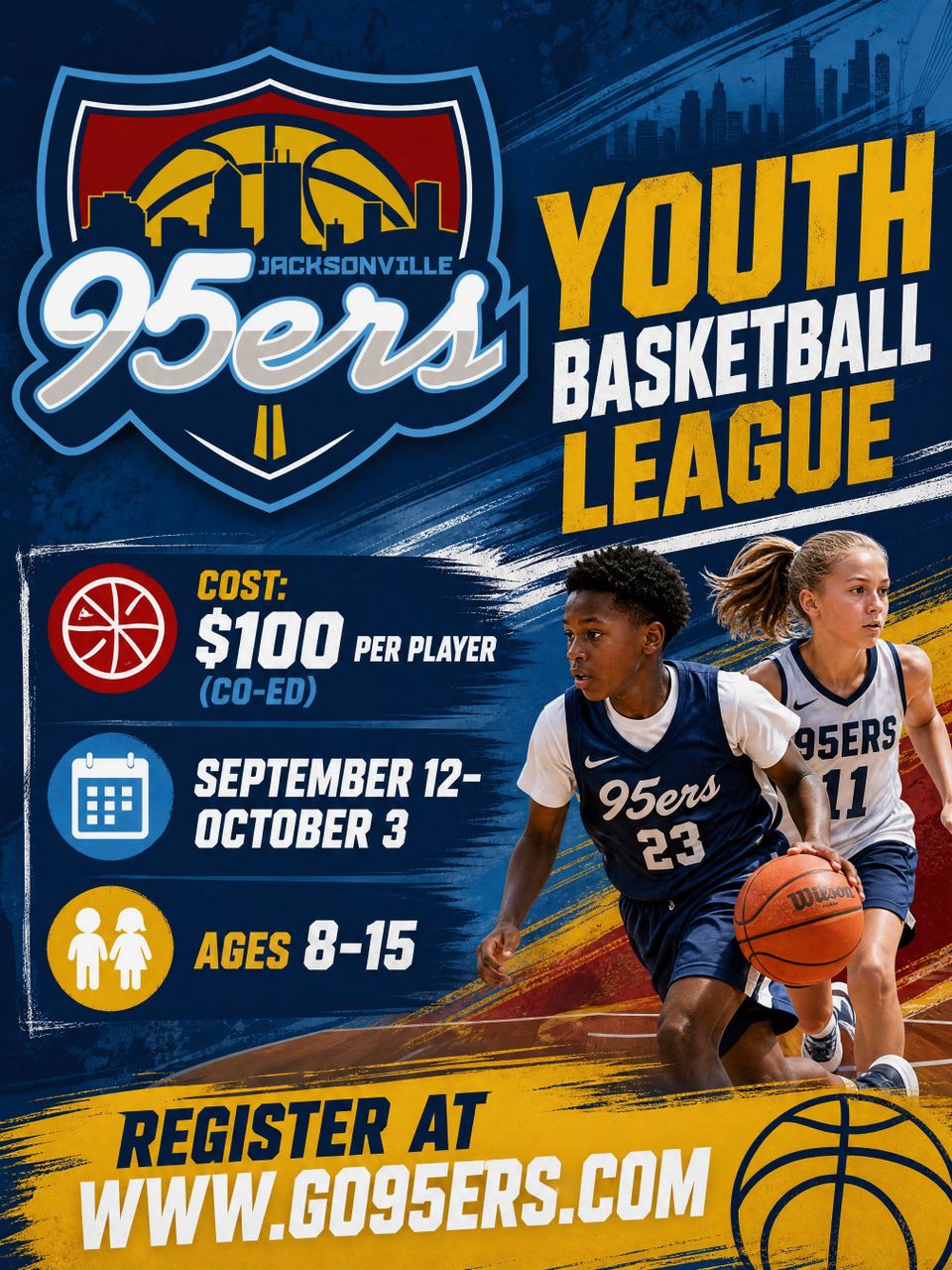 Jax 95ers youth league registration