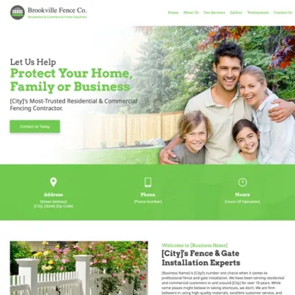 Fence contractor website design theme original original