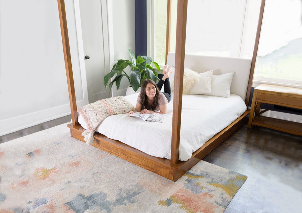Woman on bed