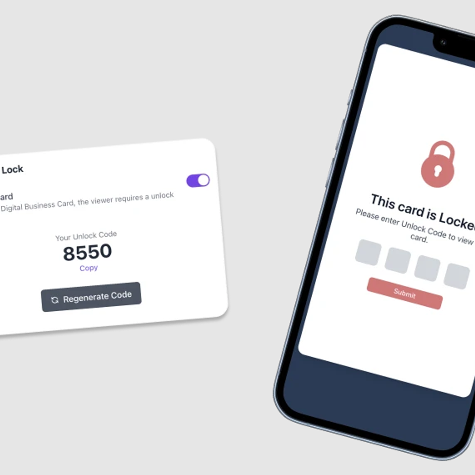 Dolphin Digital Business Card - Card Lock