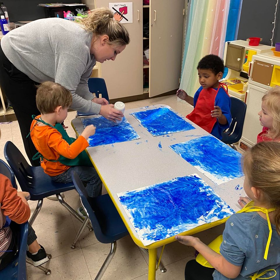 Children painting