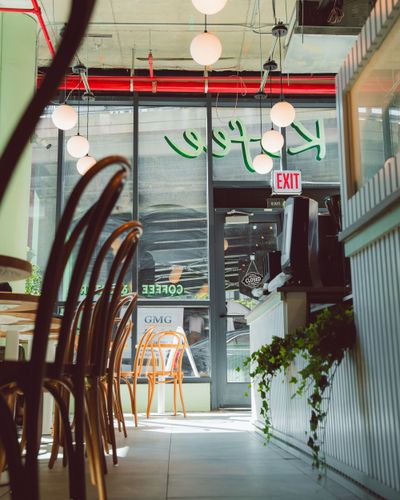 Kofee café build-out in Fort Greene, Brooklyn — Materials & Lighting