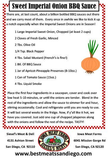 Sweet imperial onion bbq sauce