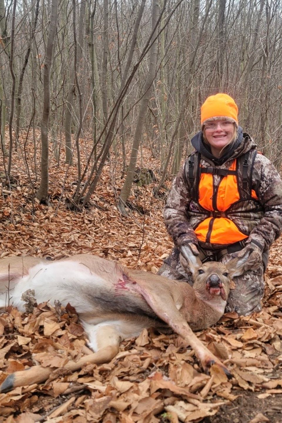 Fifteen-year-old Addison Knowles of Elizabethtown, got her first deer (doe) in Potter County, on the 2nd day of rifle season.