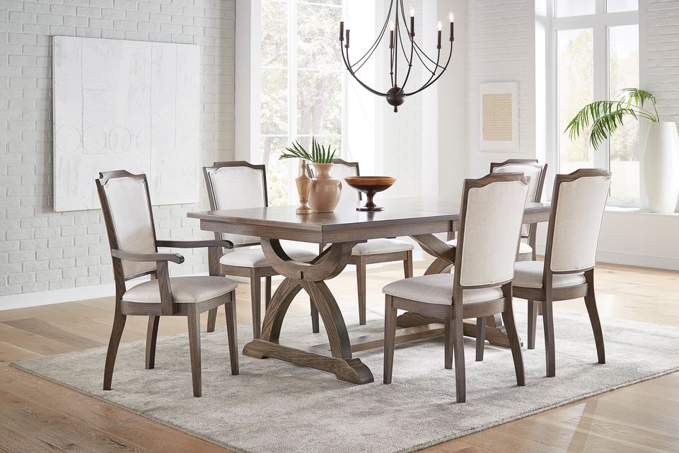 Rh palmer chairs carmen table room setting