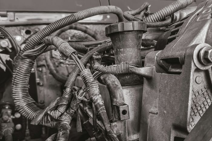 Automotive electrical diagnostics and inspection being performed in a professional repair shop in Missouri City, TX