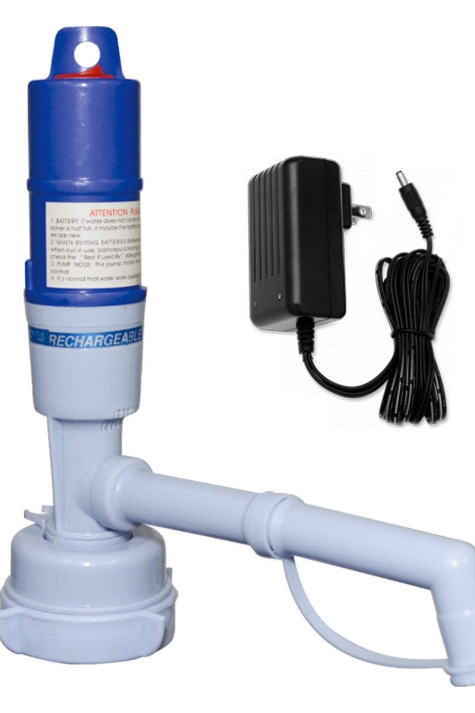 Chargeable electric water pump for 3 and 5 gallon bottles