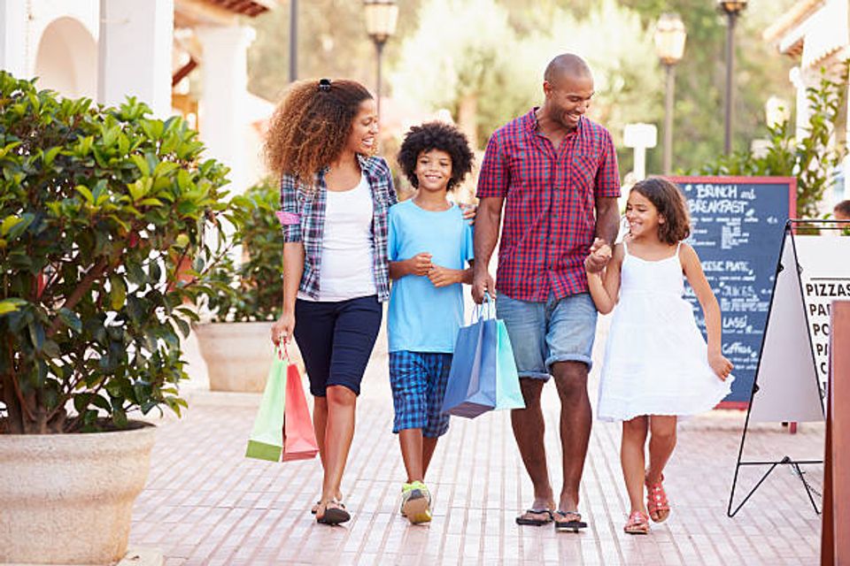 Happy family returning to their selected provider