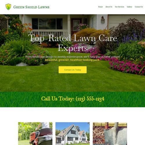 Lawn services website design template original
