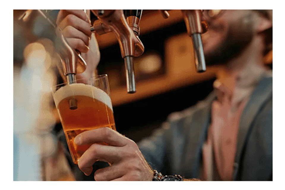 Man pouring beer