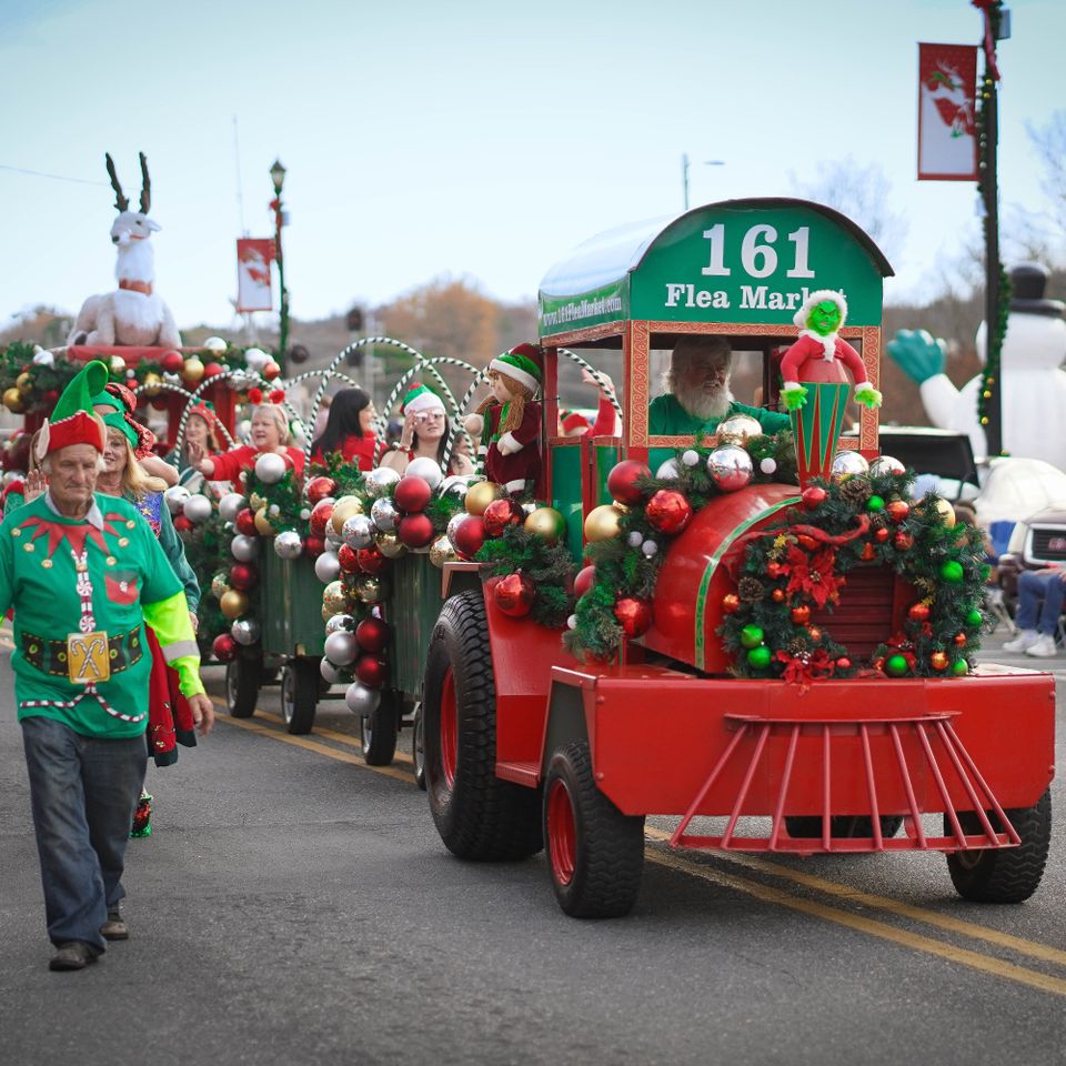 Everyone gets in the spirit during the christmas parade