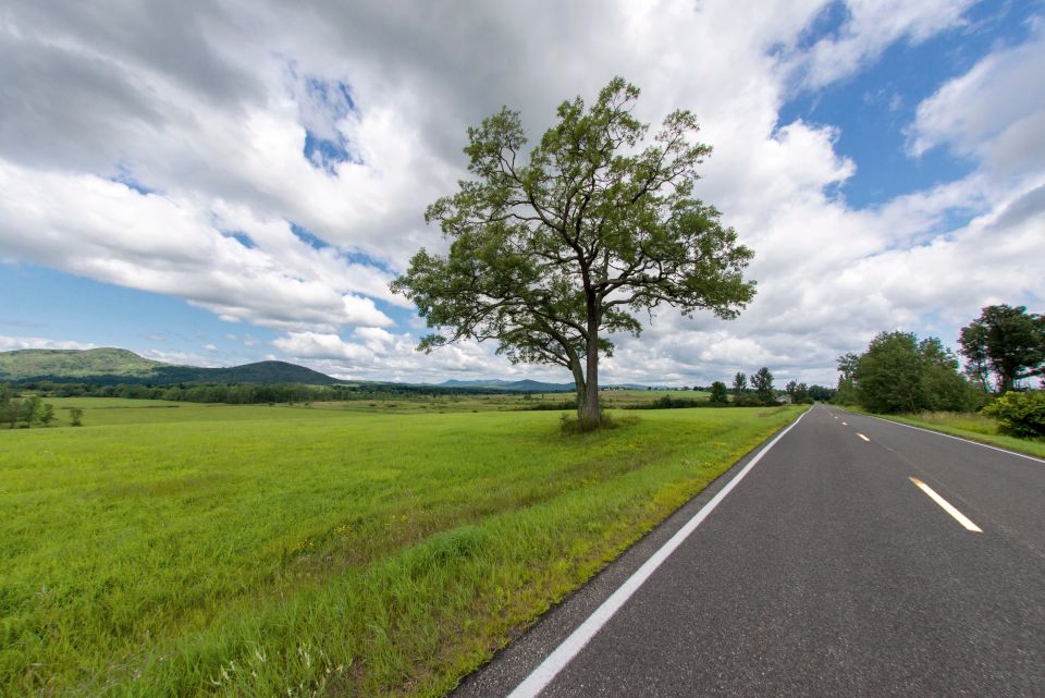 Angled view of a Road in Essex County NY