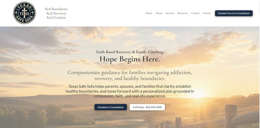Texas Safe Sofa website designed by Pixeloft Creative