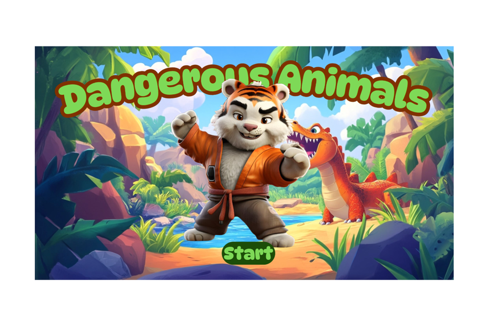 Dangerous animals   kids interactive quiz game