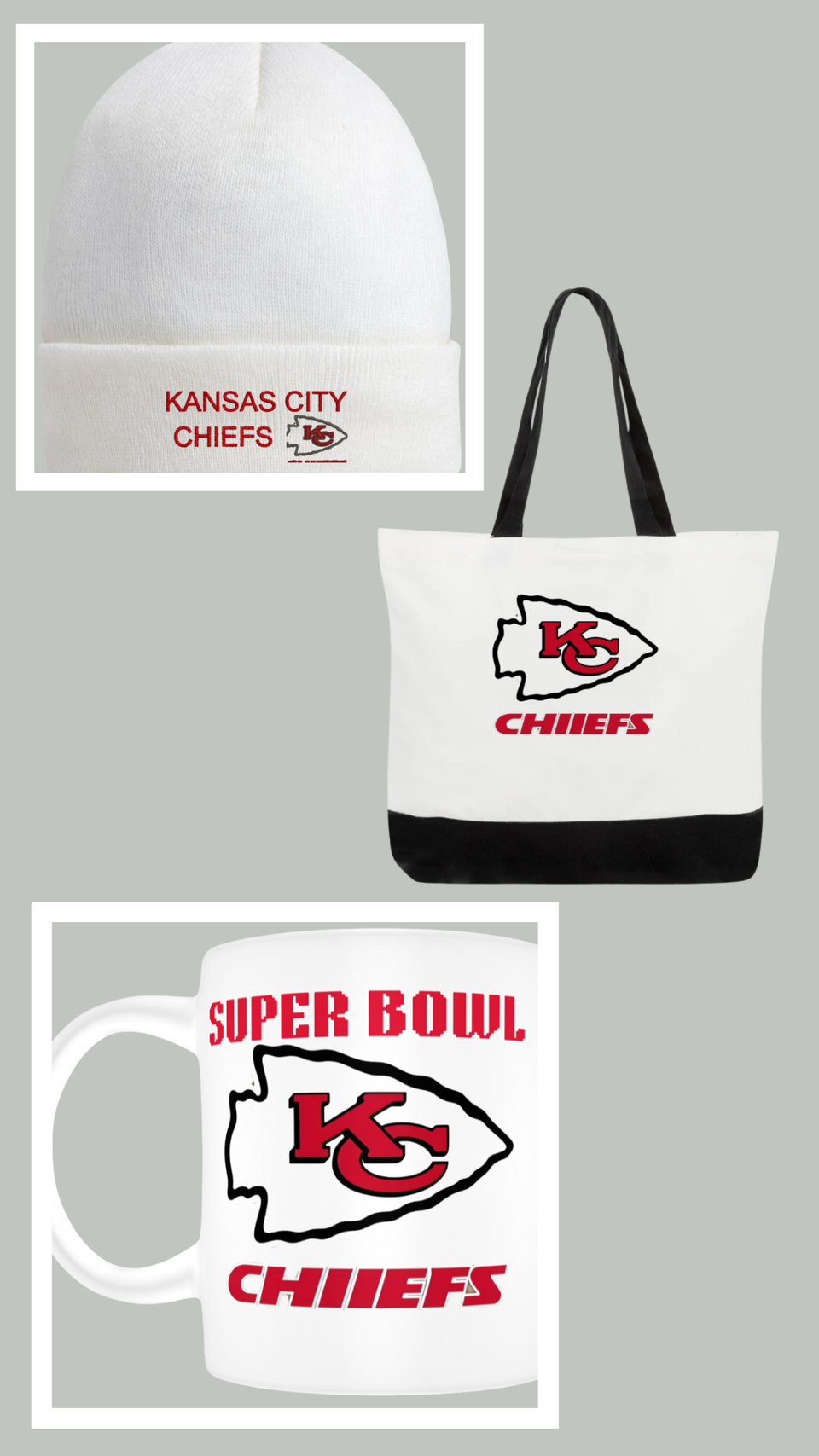 Chiefs tote bag  mug beanies  1 