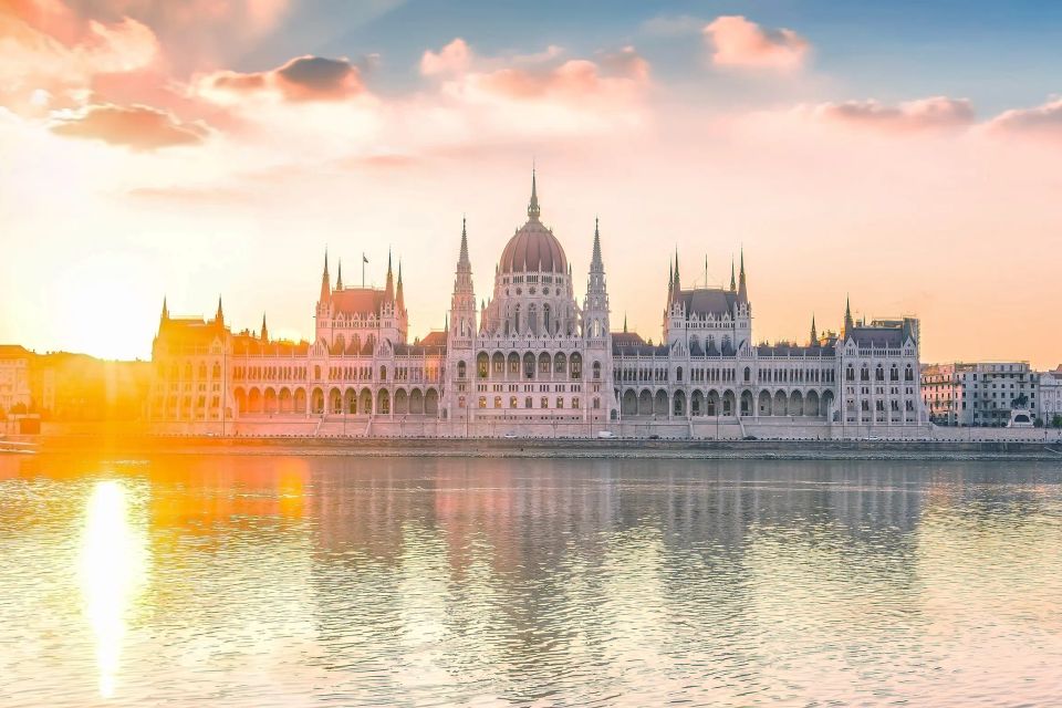 Parliament building delta danube river budapest hungary sunset 1723956224467