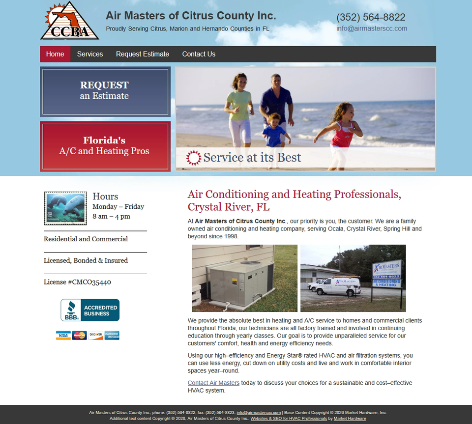 Air masters of citrus county inc old website