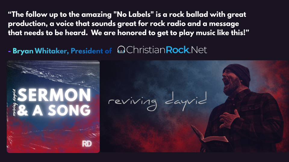 “the follow up to the amazing no labels is a rock ballad with great production  a voice that sounds great for rock radio and a message that needs to be heard. we are honored to get to play music l