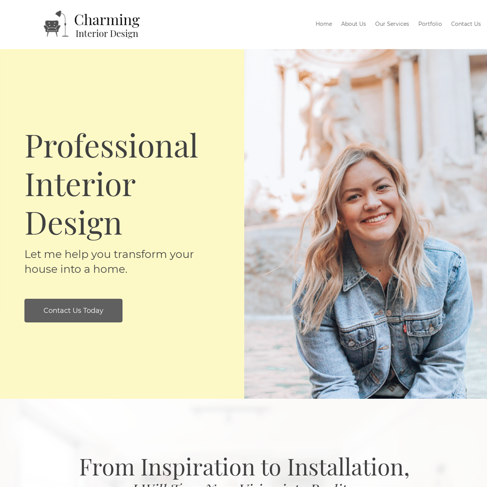 Interior designer website theme