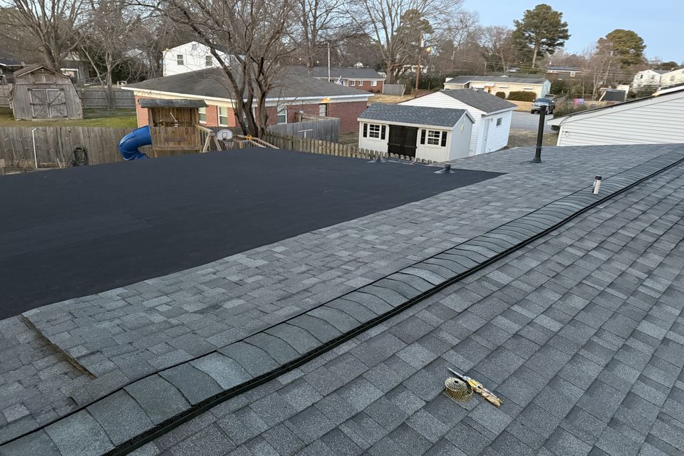 Chesapeake New Roof installation asphalt shingles