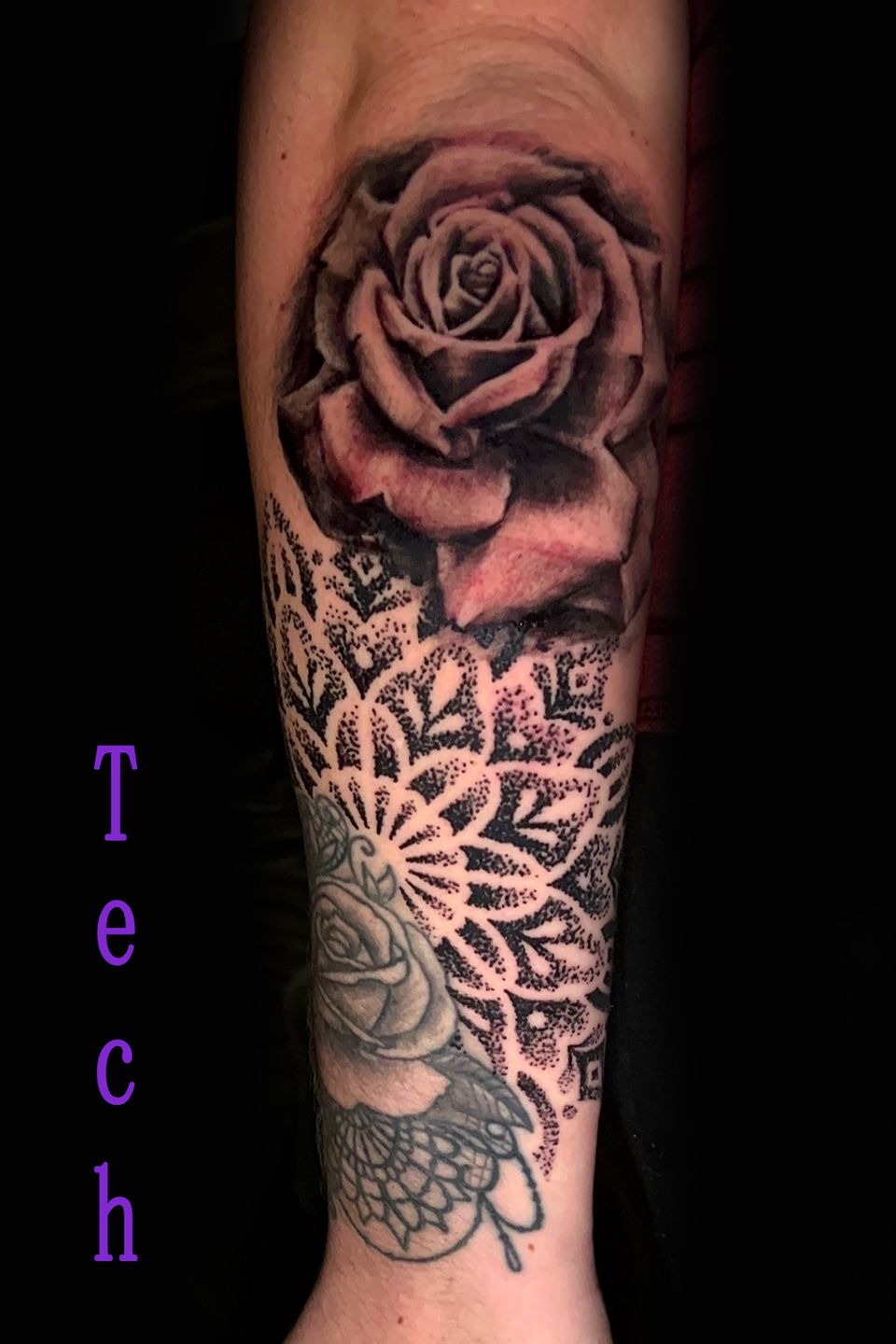 Tech rose and mandala