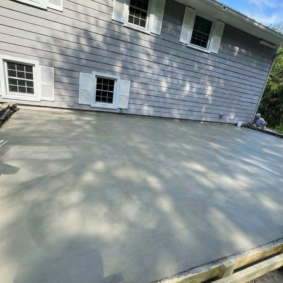 Concrete Patio Creation | RJ Landscaping LLC