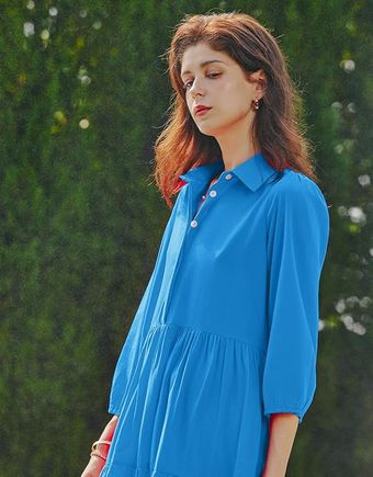 Flowy v neck maxi shirt dress – lightweight  ruffled   pocket friendly for effortless style 4