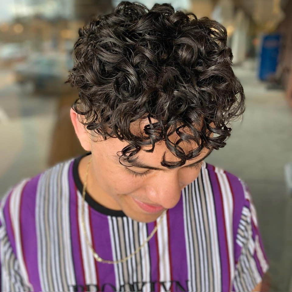 Twisted scizzors perm boy ashley w