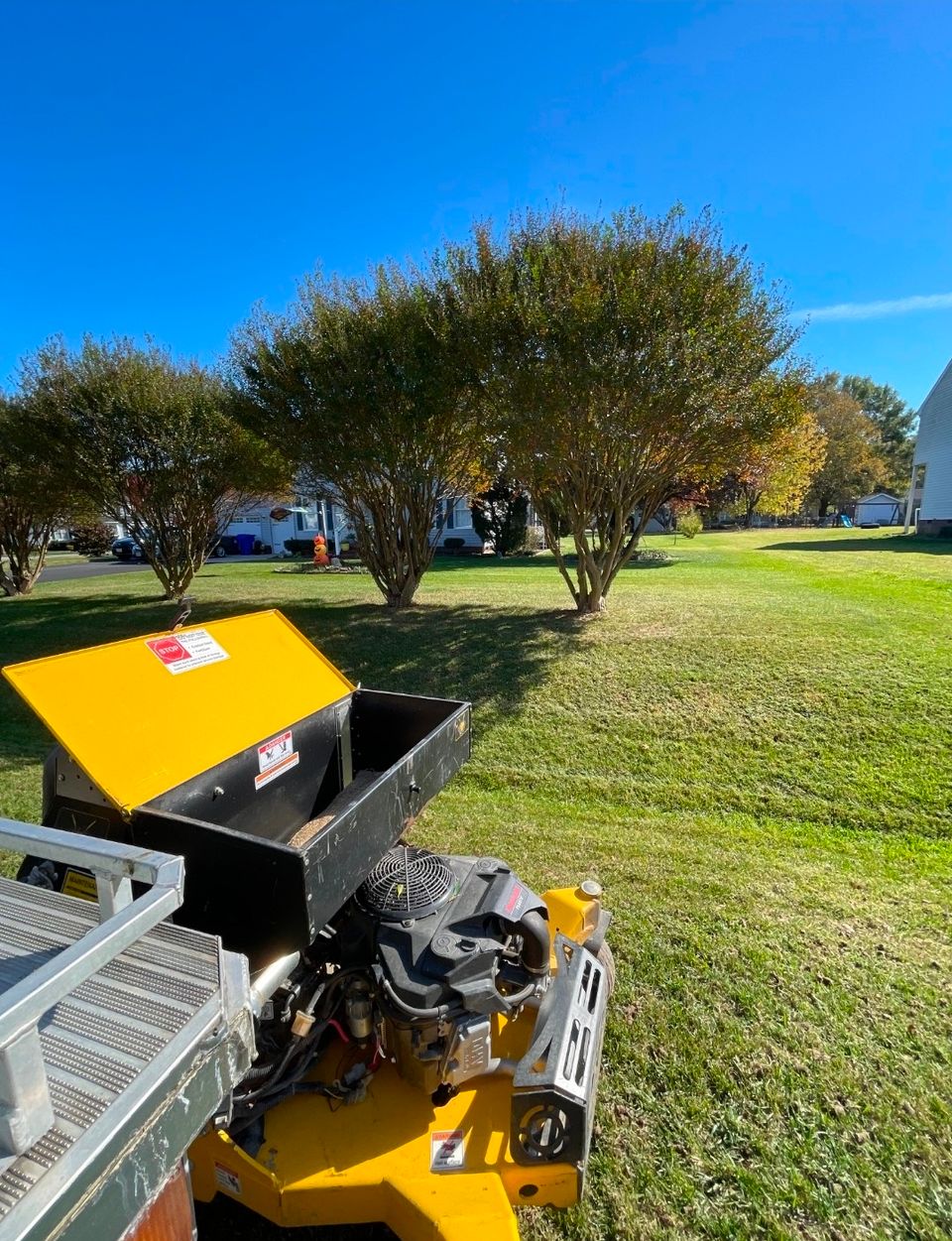 Professional aeration services, done by Get A Mow On LLC of Chesapeake VA