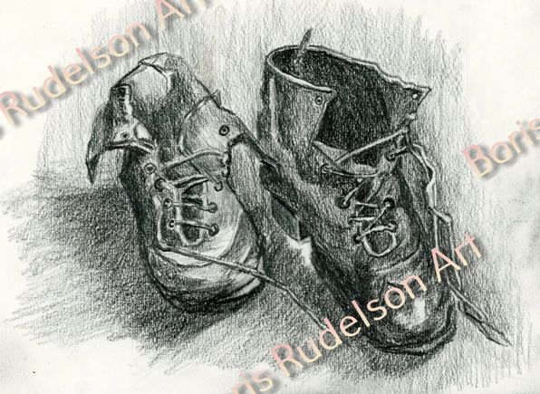 Monochrome. Van Gogh. Boots.