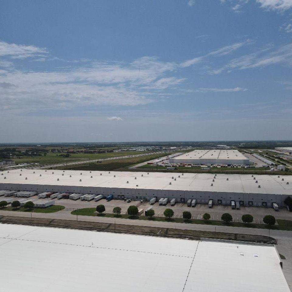 Drone photo of commercial building