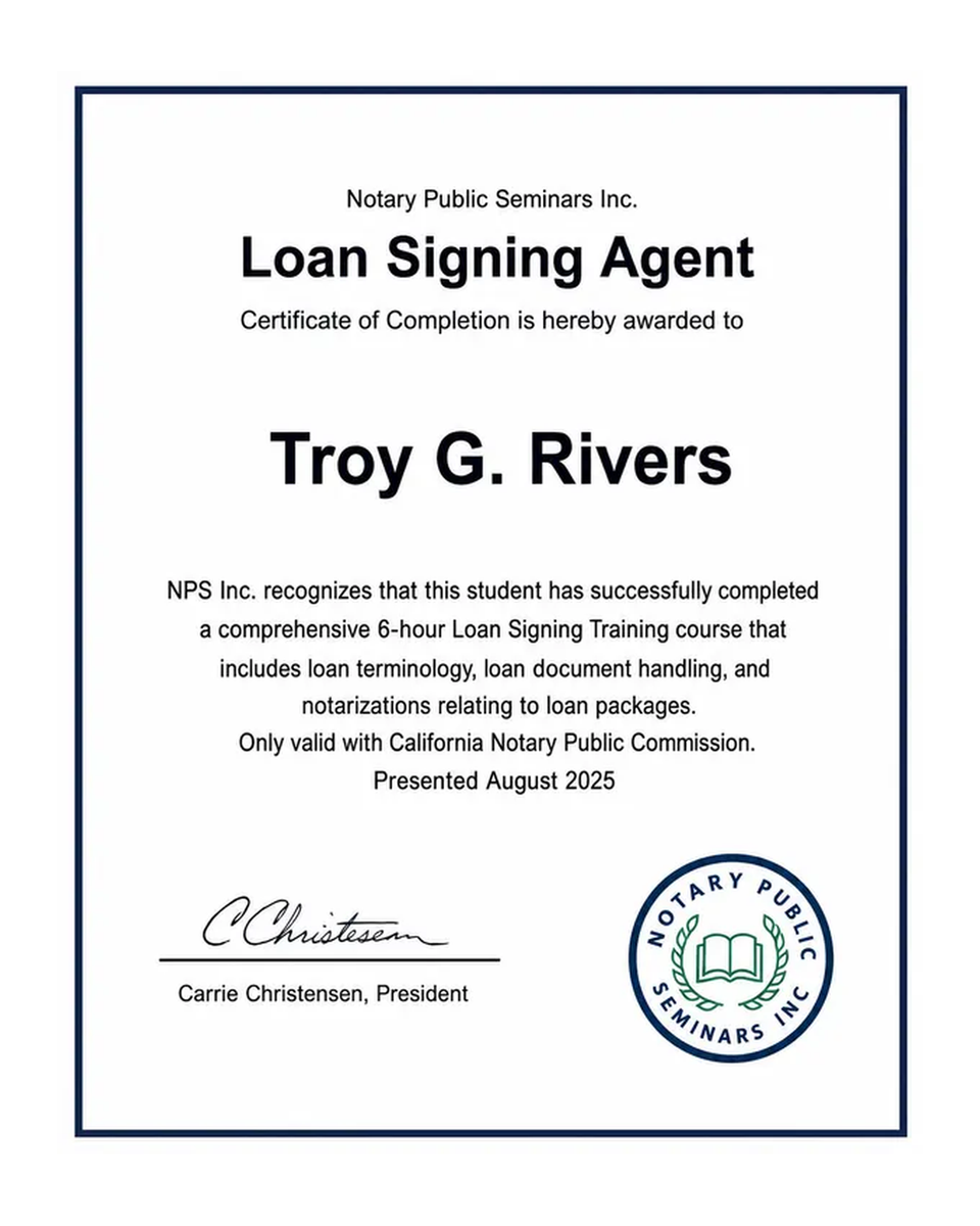 Troy 2 loan signing matching