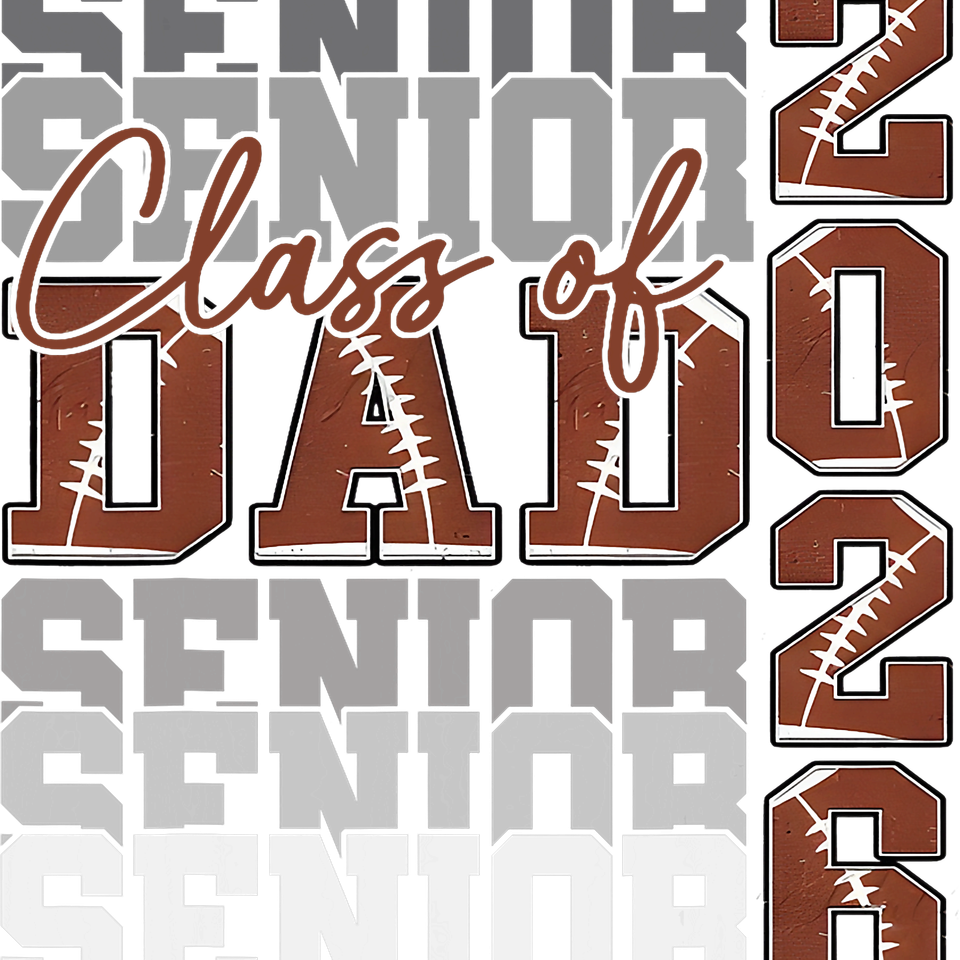 School   senior dad class of 2026 football graduation family matching t shirt (1)