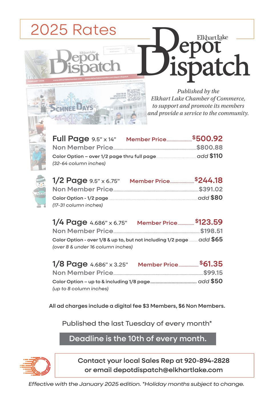 Depotdispatch pricelist 2025