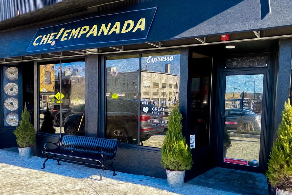 Che! empenada outside oil paint