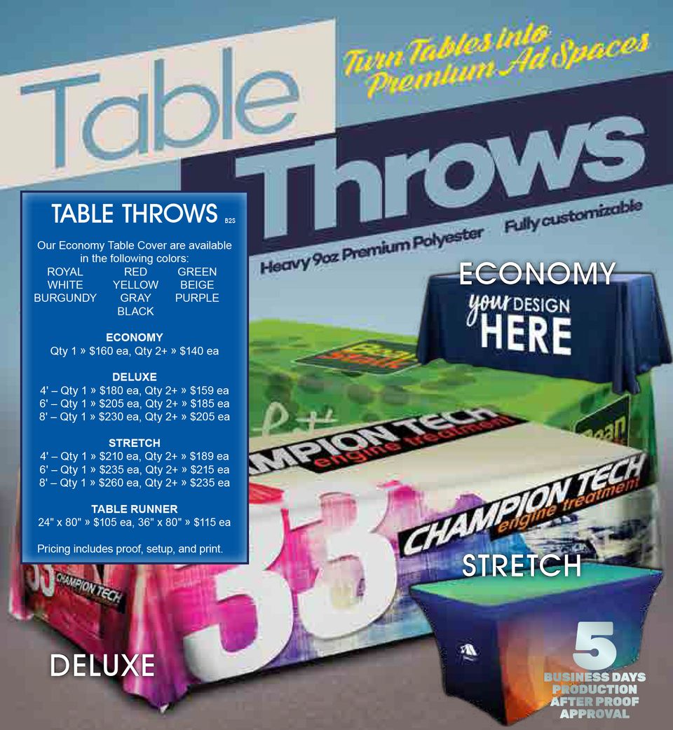 Table throws