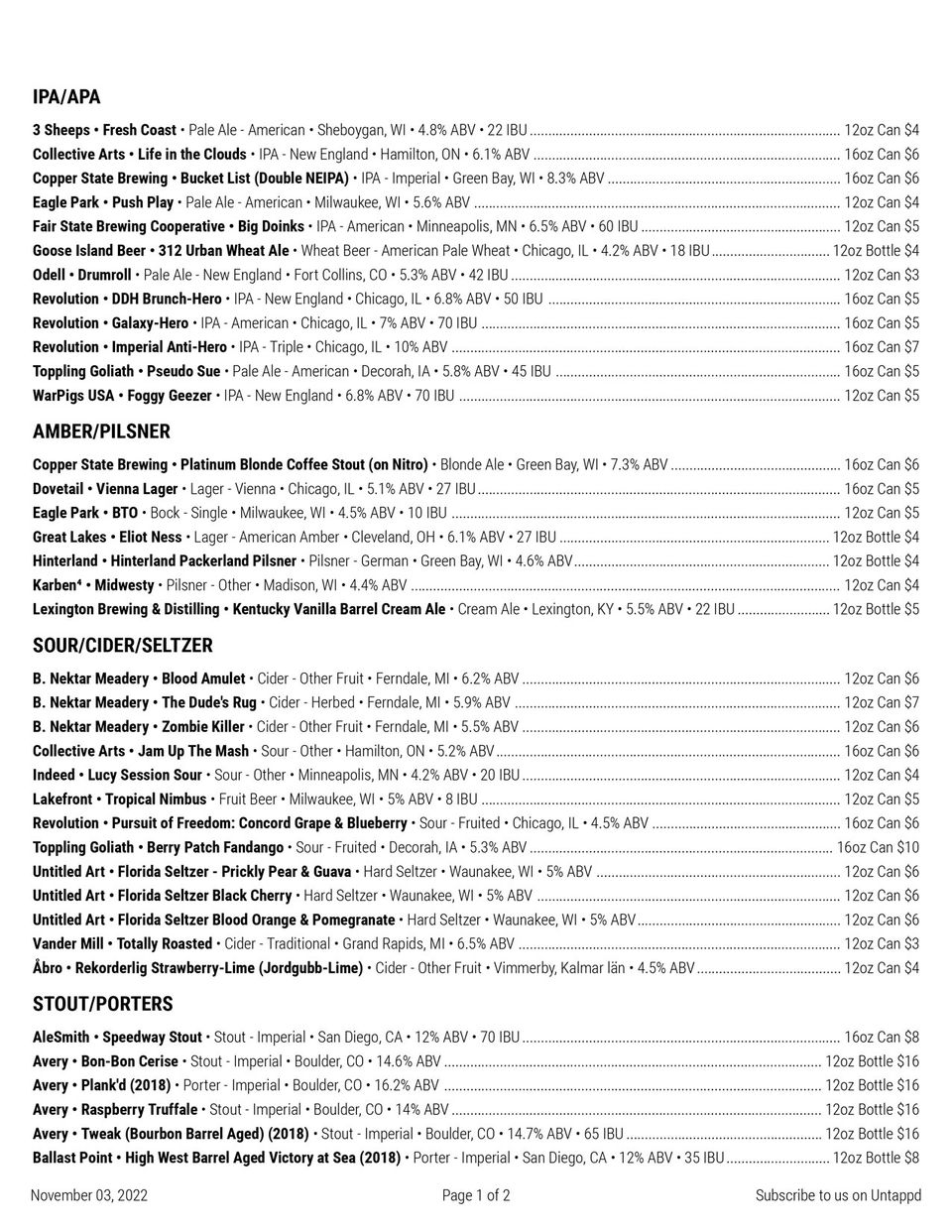 Beer menu 11.3 2