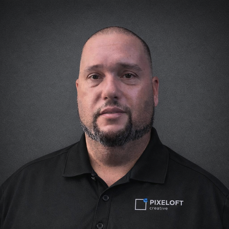 Portrait with logo