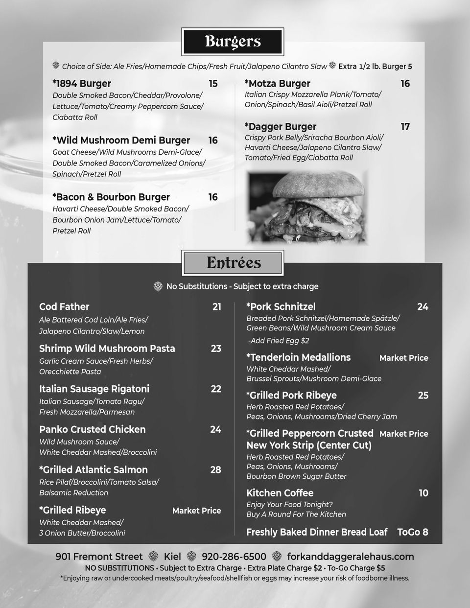 2023 fork dagger 8.5x11 menu bw 2