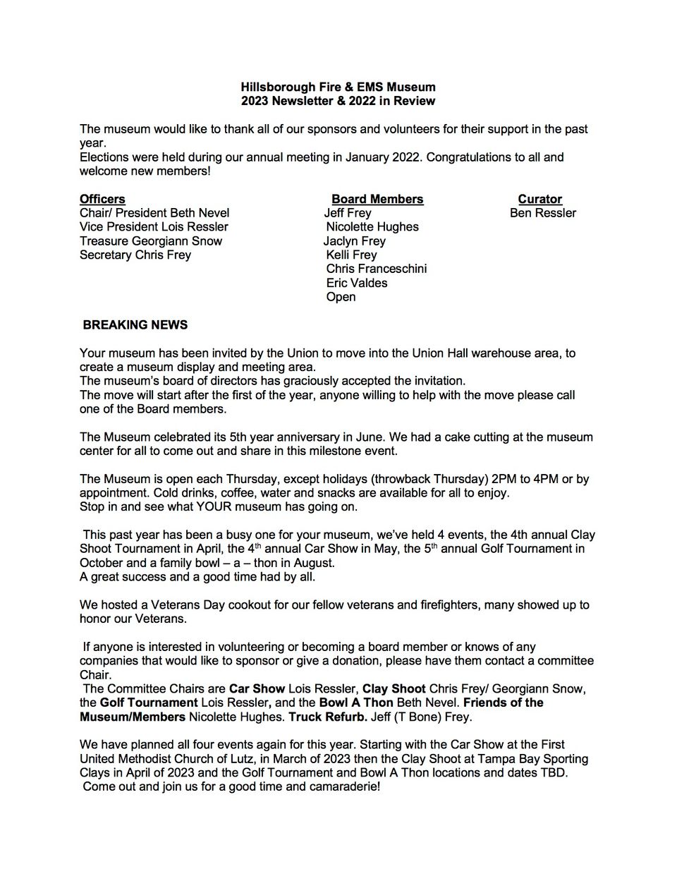 News letter 02 06 2023