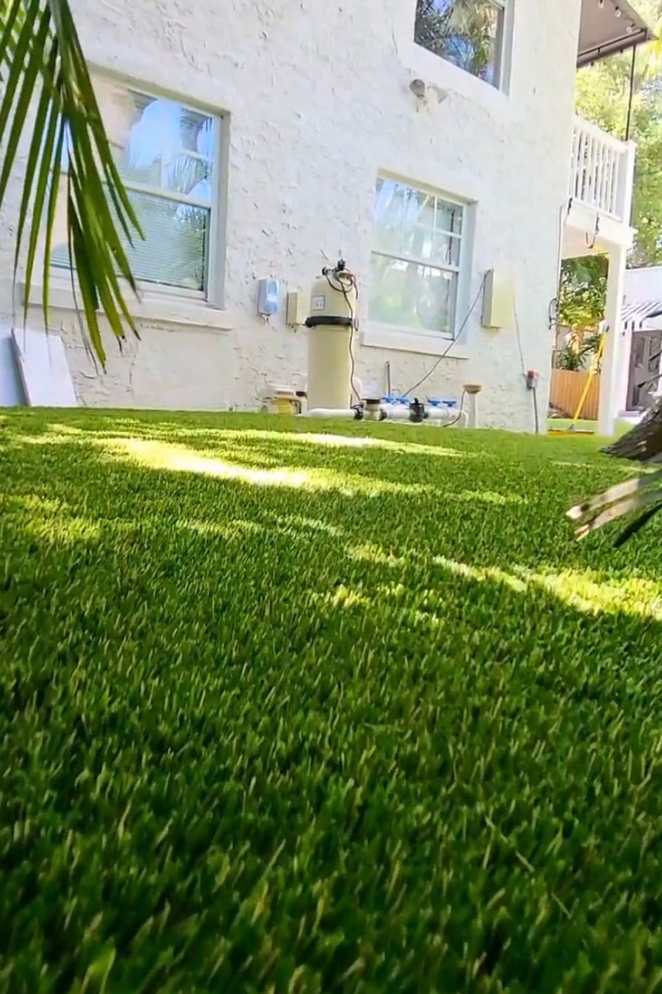Close up of artificial grass