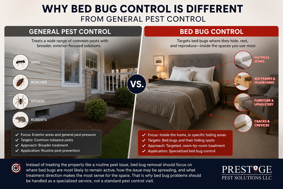 Why bed bug control is different then normal pest control